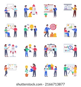 Pack of Startup Flat Illustrations
