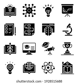 Pack of Study Solid Icons 