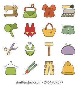 Pack Of Styling Flat Icon

