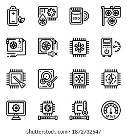 
Pack of System Temperature Devices Glyph Icons 