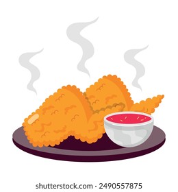Paquete de sabrosos aperitivos pegatinas planas 

