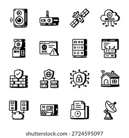 Pack of Tech and Innovation Line Style Icons 