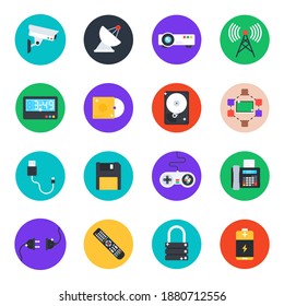 
Pack of Technology and Devices Flat Rounded Icons 