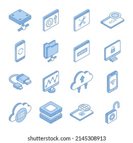 Paket mit Symbolen für Technologie 

