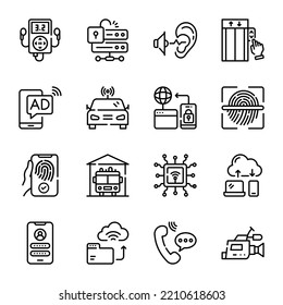 Paquete de iconos de línea de tecnología

