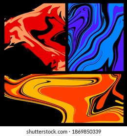 a pack of three abstract pictures
