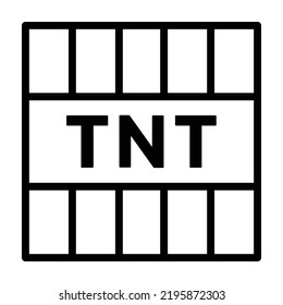 A Pack Of TNT Explosive Material Line Art Vector Icon For Games And Websites