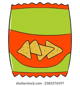 pack tortilla chips illustration hand drawn isolated vector