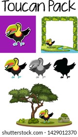 A pack of toucan illustration