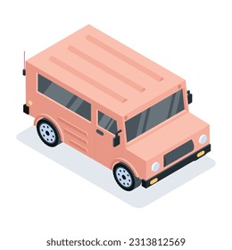 Paquete de iconos isométricos de transporte 

