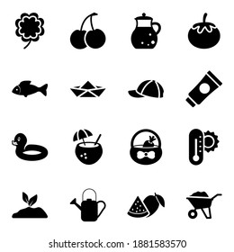 
Pack of Travel and Beach Icons 
