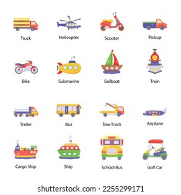 Pack of Travel Flat Icons 

