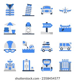 Pack of Travel and Journey Flat Icons 

