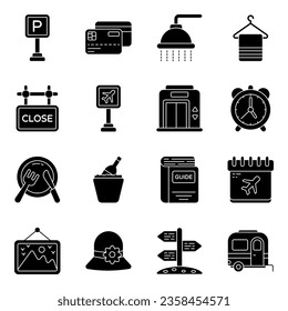 Pack of Trip glyph Icons 

