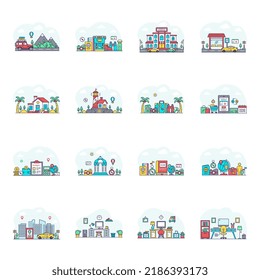 Pack of Trip and Tour Flat Illustrations
