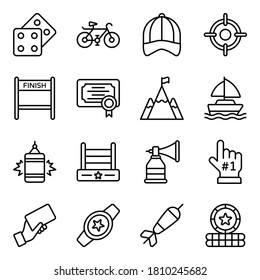 Pack of Types of Sports Line Icons 