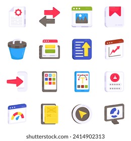 Pack of User Experience Flat Icons 

