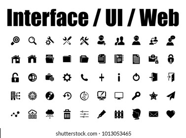 Pack of user interface icons for mobile and web