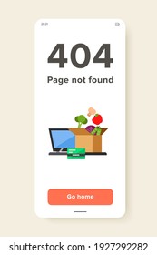 Pack of vegetables, computer and credit card. Internet store, online order, delivery. E-commerce concept. Can be used for topics like business, retail, shipping.