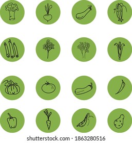 The pack with vegetables. You can use this pack for icons and other design