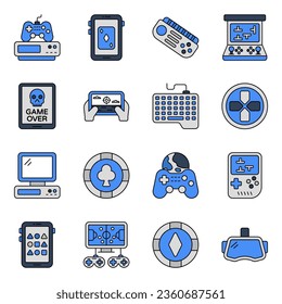 Paquete de iconos planos de videojuegos 

