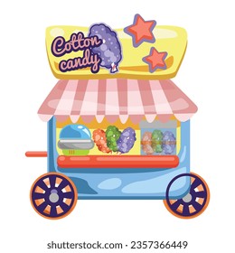 Pack of vintage cotton candy carts and design