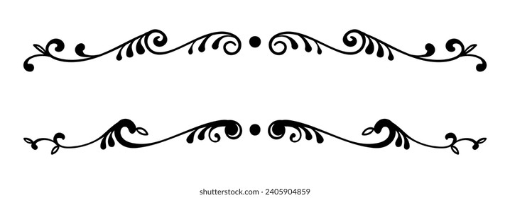 Pack vintage floral black ornaments	