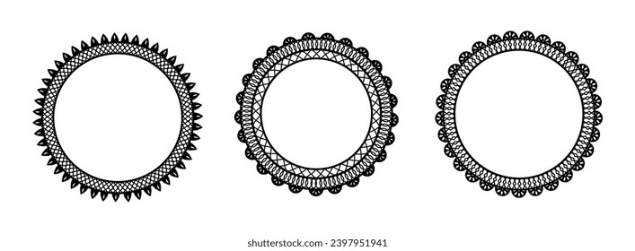 Pack of vintage lace frames	
