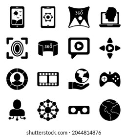 Pack of Virtual Reality and Hardware Solid Icons