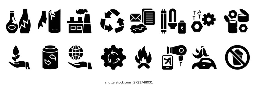 Paquete de iconos de clasificación de residuos