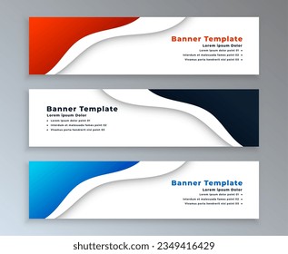pack of web business slider layout for modern promotion vector