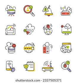 Paquete de iconos de dibujo de servicios Web 

