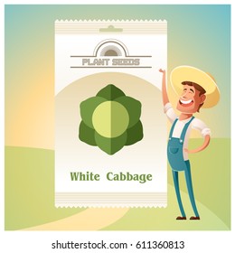 Pack of White Cabbage seeds