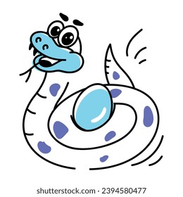 Pack of Wild Snakes Hand Drawn Icons 

