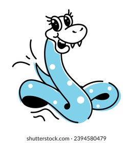 Pack of Wild Snakes Hand Drawn Icons 

