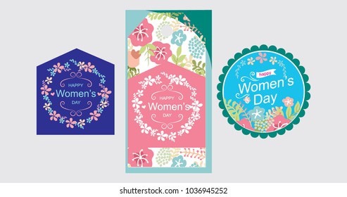 pack of women's day card