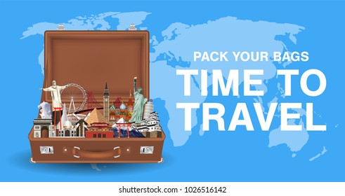 pack your bags time to travel with world landmark