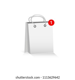 package with 1 on white background