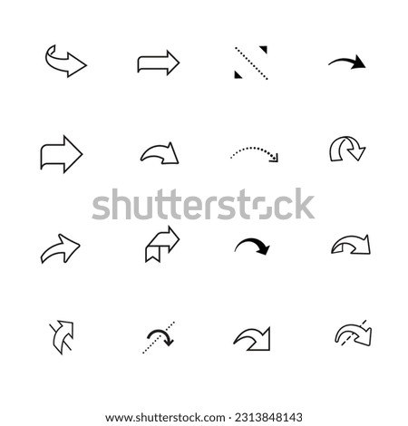 Package arrows icons set. Vector illustration isolated. Set for package, shows the place of opening. EPS10.	