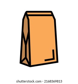 package bag color icon vector. package bag sign. isolated symbol illustration
