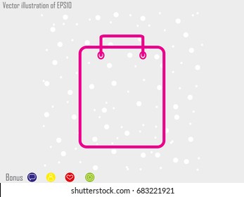 package bag, icon, vector illustration eps10
