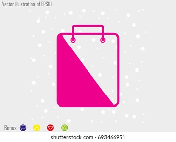 package bag, icon, vector illustration eps10