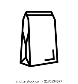 package bag line icon vector. package bag sign. isolated contour symbol black illustration