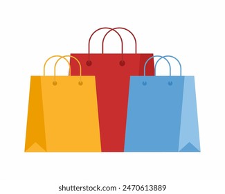 package bag for purchases for an online store vector illustration