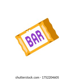 Package Bar Energy Food vector isometric sign. color isolated symbol illustration