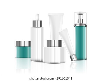 package beauty cream bottle design vector