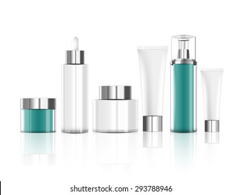 package beauty cream bottle design vector