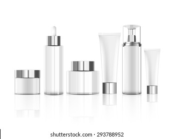 package beauty cream bottle design vector