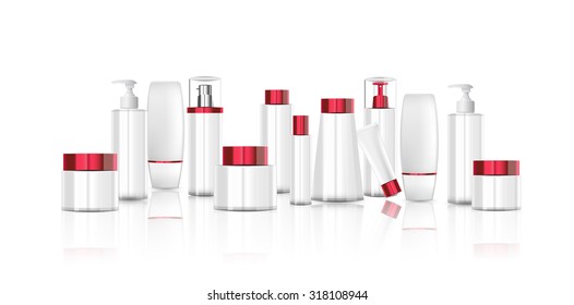 package beauty cream bottle design vector