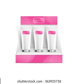 package beauty cream bottle design vector